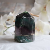 Feather Fluorite Tower Crystal for Focus, Energy Balance & Intuition, FTA