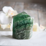 Feather Fluorite Tower: Rare Inclusion Crystal for Focus & Clarity