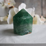 Feather Fluorite Tower: Rare Inclusion Crystal for Focus & Clarity