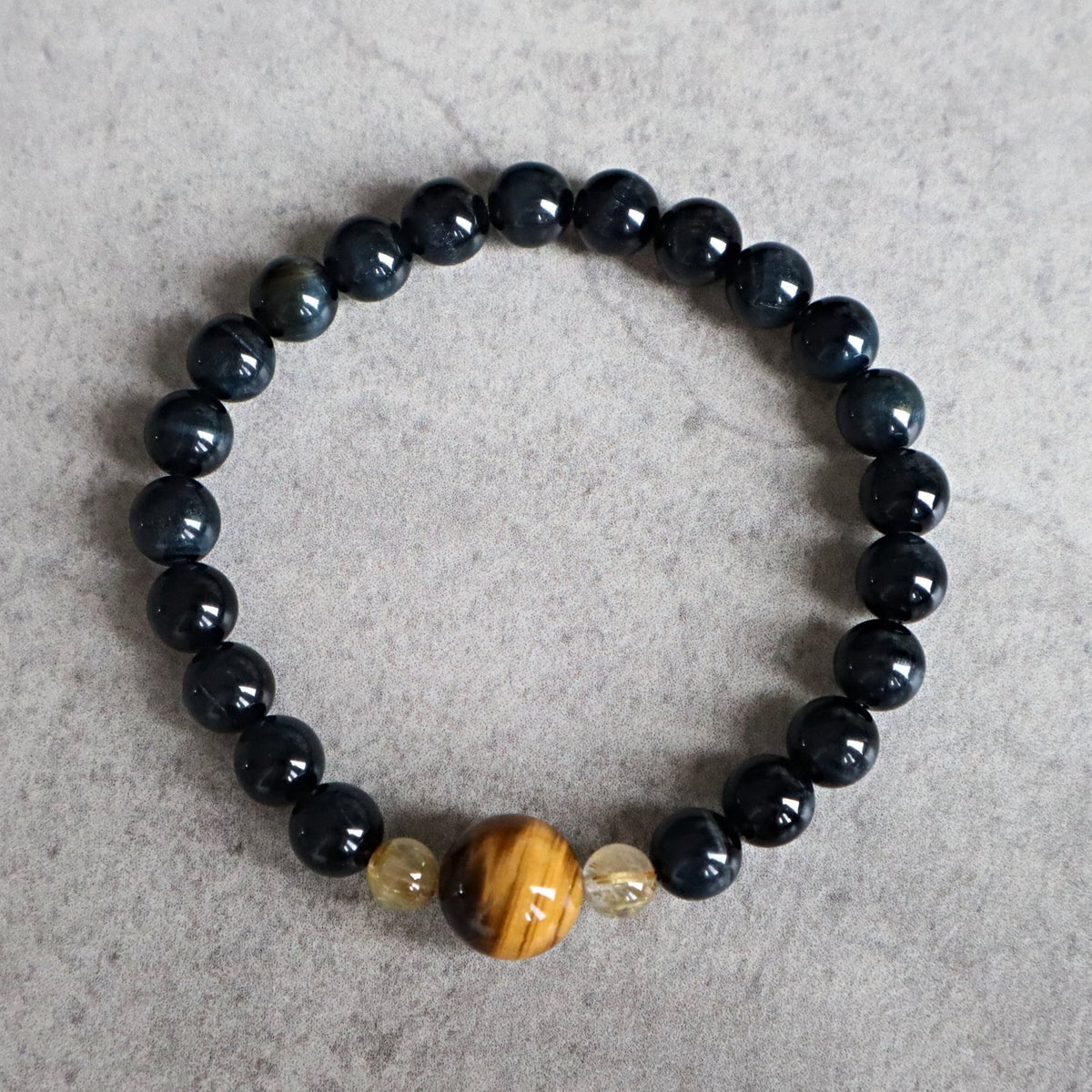 Tiger Eye and Clear Quartz Bracelet