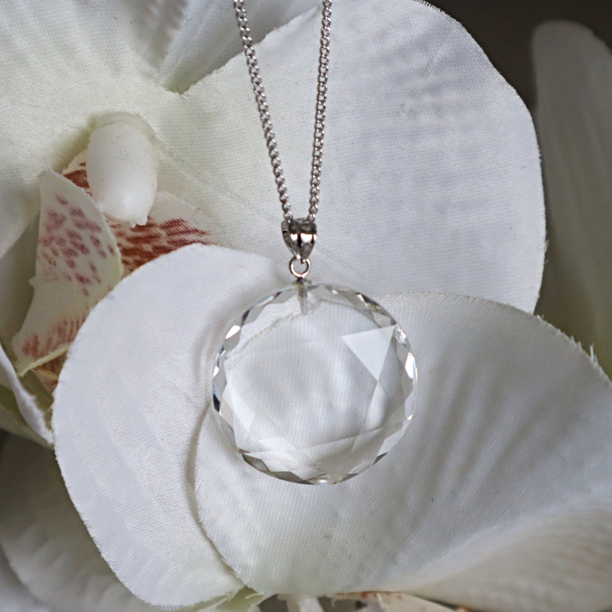 Clear Quartz Sterling Silver Pendant