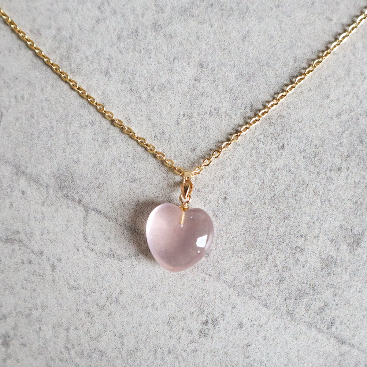 pink gemstone love healing necklace