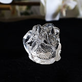 Hand Carved Quartz Crystal Dragon: Feng Shui Decor Gift