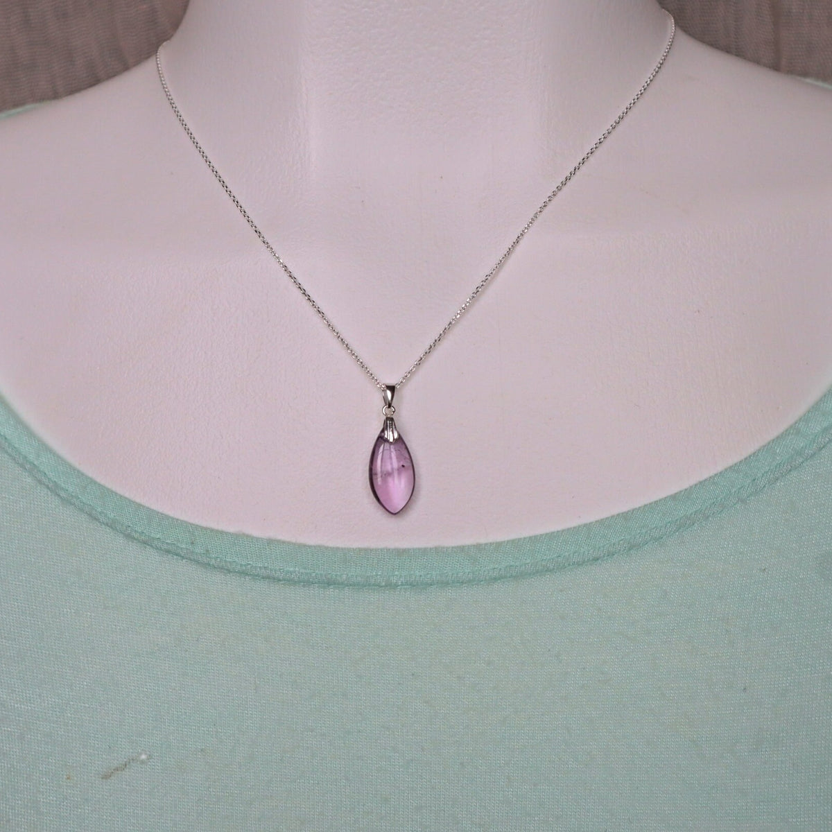 Natural amethyst crystal necklace
