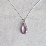 Amethyst Pendant Necklace Sterling Silver | Healing Crystal Jewelry | February Birthstone Gift