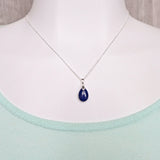Lapis Pendant Necklace Sterling Silver