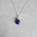 Lapis Pendant Necklace Sterling Silver
