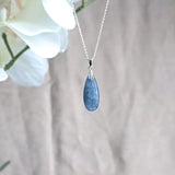 Kyanite silver necklace
