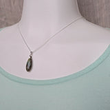 Labradorite Pendant Necklace Sterling Silver