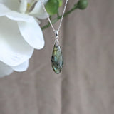 Labradorite Pendant Necklace Sterling Silver