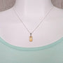 Citrine Pendant Necklace Sterling Silver solar plexus chakra