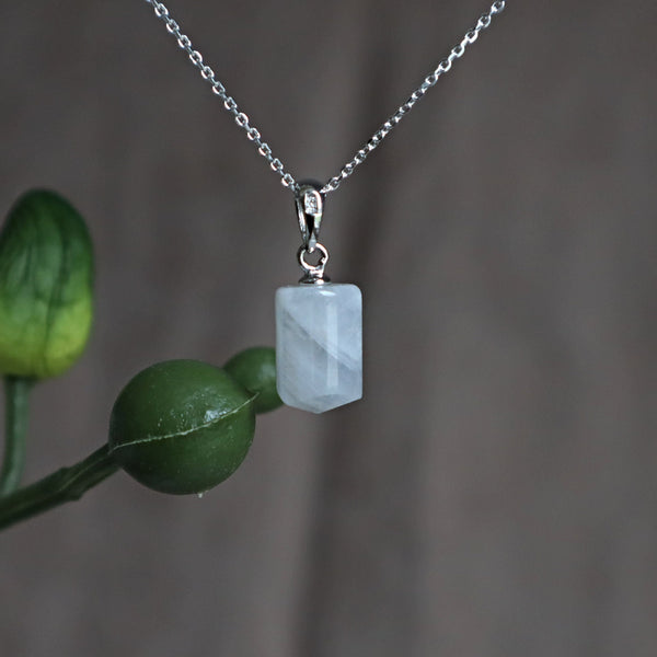 Genuine Opal Pendant Necklace Sterling Silver