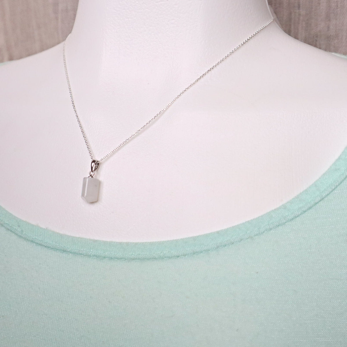 Genuine Opal Pendant Necklace Sterling Silver