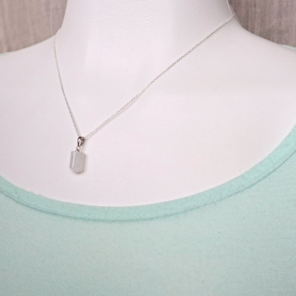 Genuine Opal Pendant Necklace Sterling Silver
