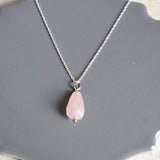 rose quartz necklace