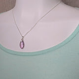 Amethyst Pendant Necklace Sterling Silver | Healing Crystal Jewelry | February Birthstone Gift