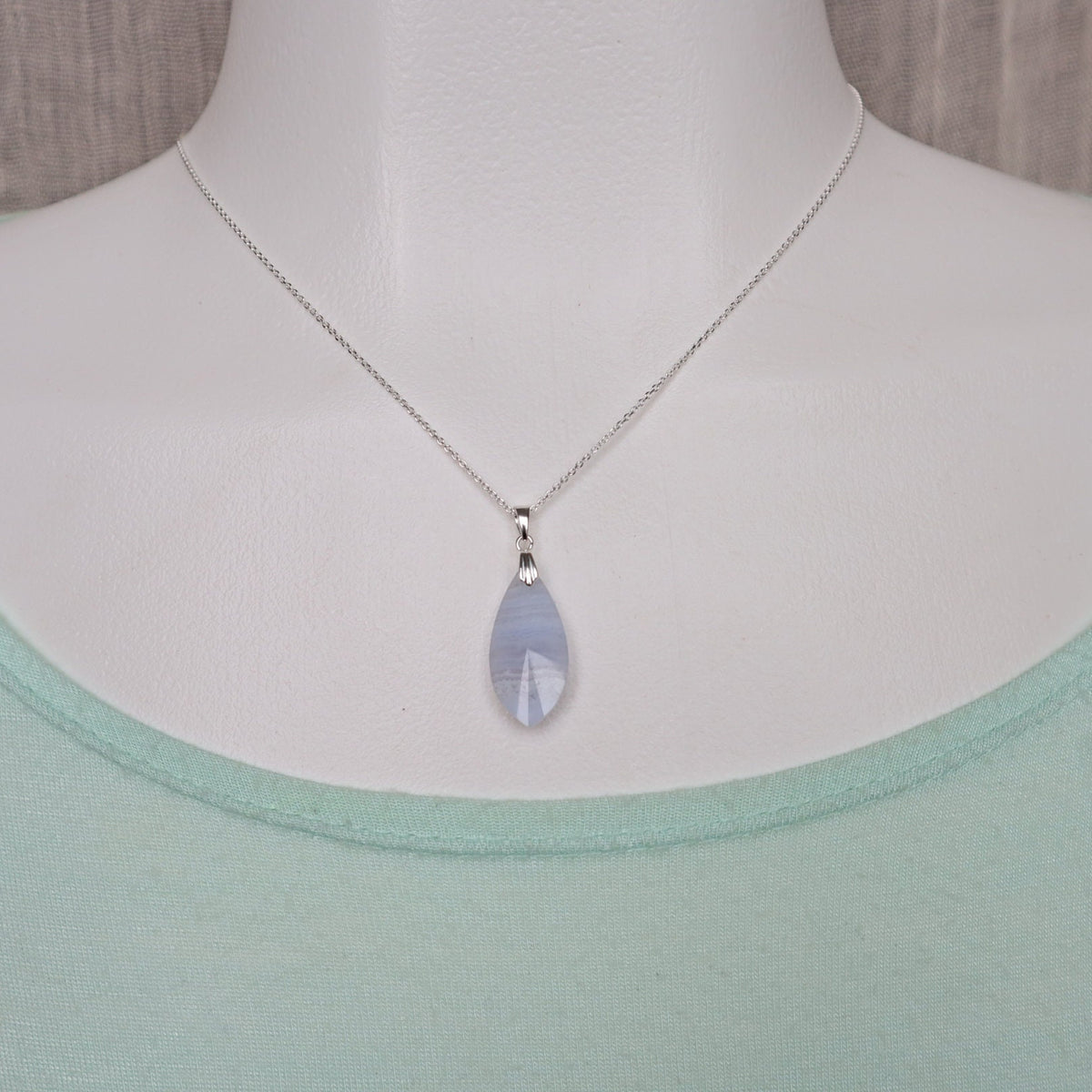 Blue Lace Agate Necklace