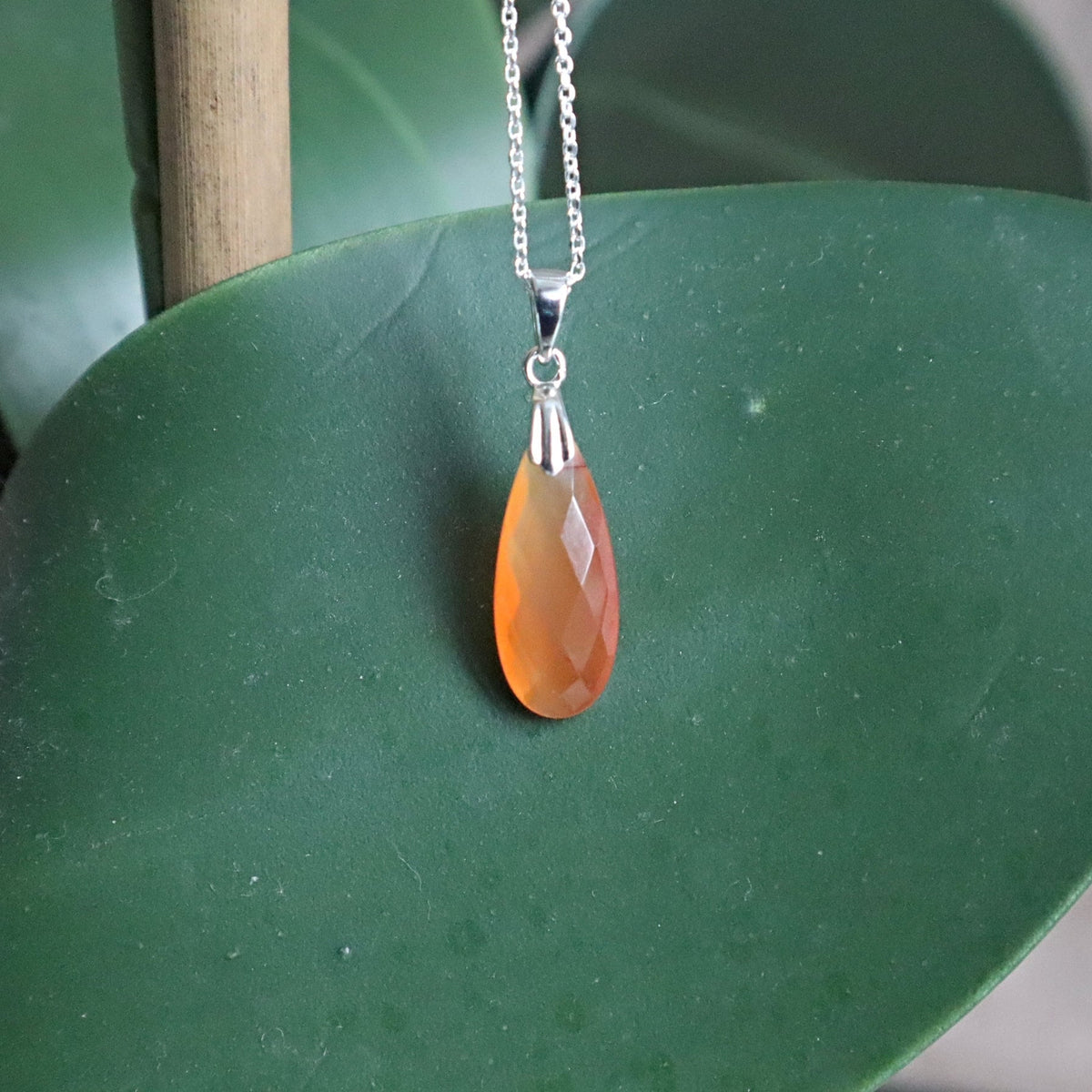Carnelian Necklace Sterling silver