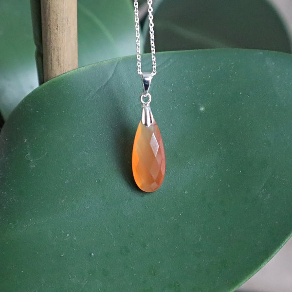 Carnelian Necklace Sterling silver