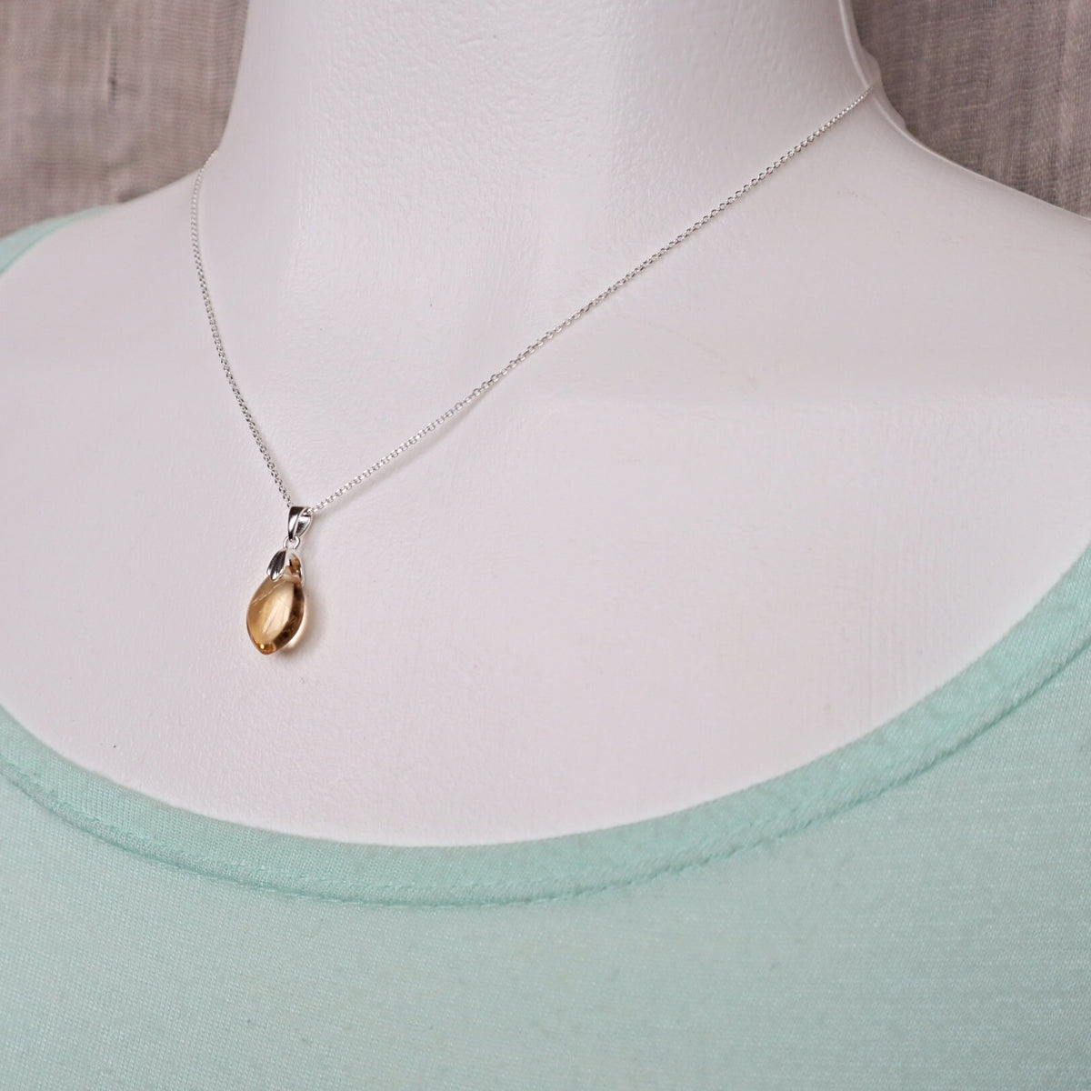 Healing crystal necklace for abundance