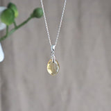 Citrine pendant necklace in sterling silver