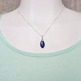 Lapis Lazuli Necklace Sterling Silver Pendant