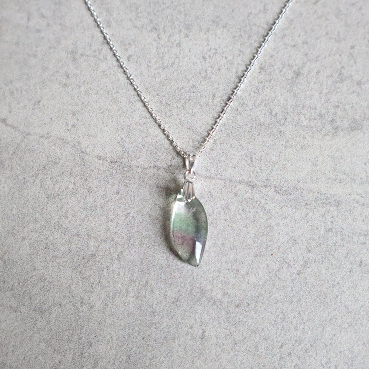 Fluorite Necklace Sterling silver
