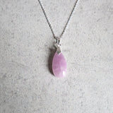 Kunzite Necklace Sterling Silver