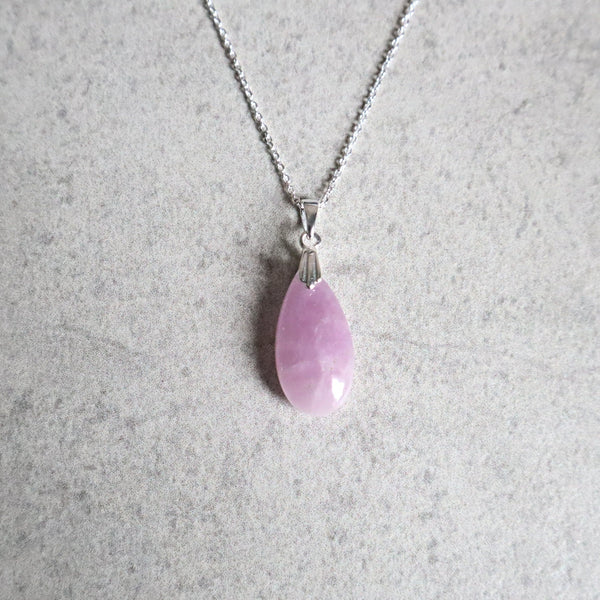 Kunzite Necklace Sterling Silver