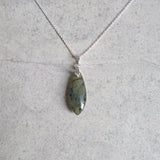 Labradorite Pendant Necklace Sterling Silver