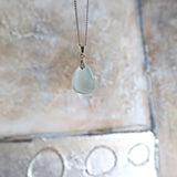 Aquamarine Pendant Necklace Sterling Silver