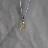 Citrine Pendant Necklace Sterling Silver solar plexus chakra