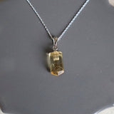 Citrine Pendant Necklace Sterling Silver solar plexus chakra