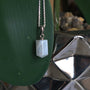 Genuine Opal Pendant Necklace Sterling Silver