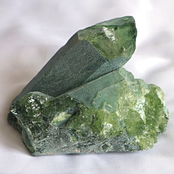 Raw Green Quartz Crystal Cluster Ghost Phantom, G2