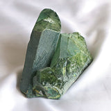 Raw Green Quartz Crystal Cluster Ghost Phantom, G2
