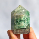 Snowflake Feather Fluorite Tower