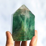 Green Feather Fluorite Tower