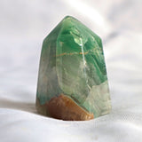 Fluorite crystal towers for focus and energy balance