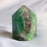 Snowflake Feather Fluorite Point Tower: Metaphysical Crystal Obelisk