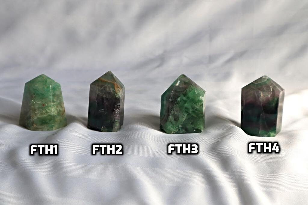 Snowflake Feather Fluorite Point Tower: Metaphysical Crystal Obelisk