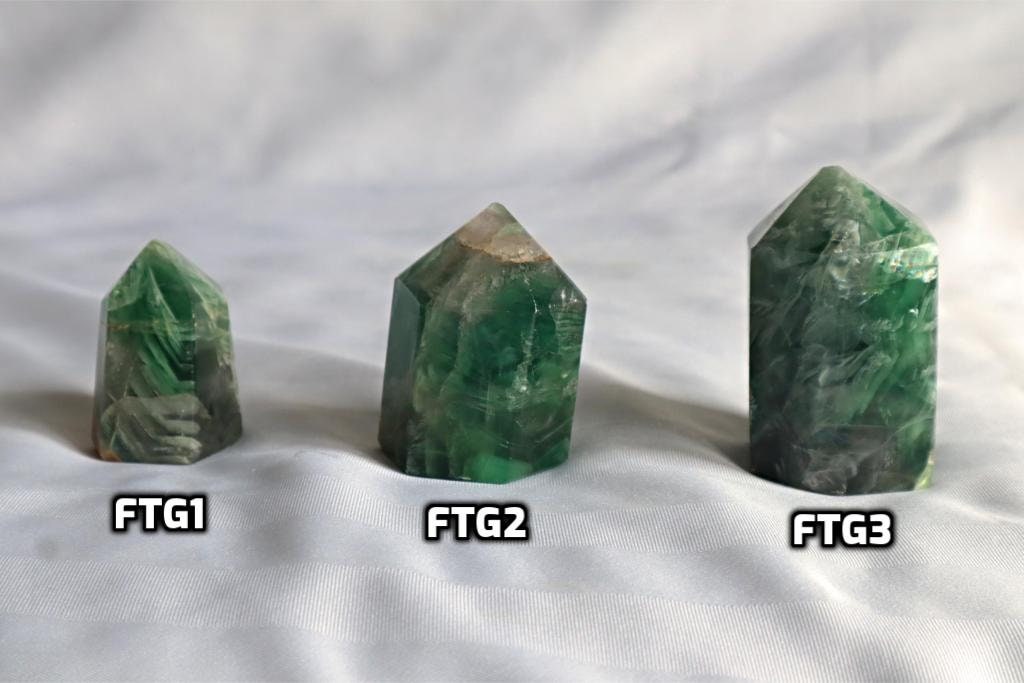 Feather Fluorite Tower, Silk Fluorite Obelisk Point, FTG