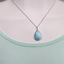 Larimar Pendant Necklace Sterling Silver