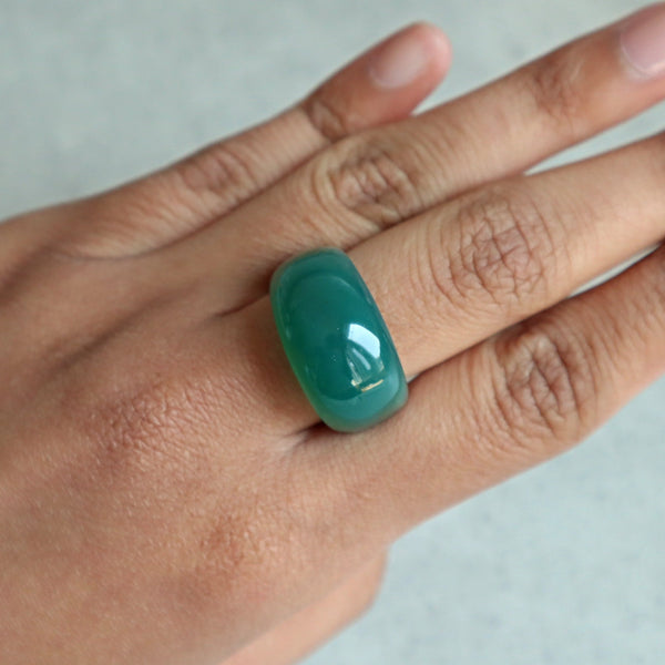 Green Agate Ring