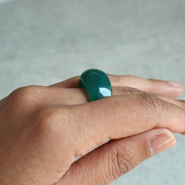 Green Agate Ring
