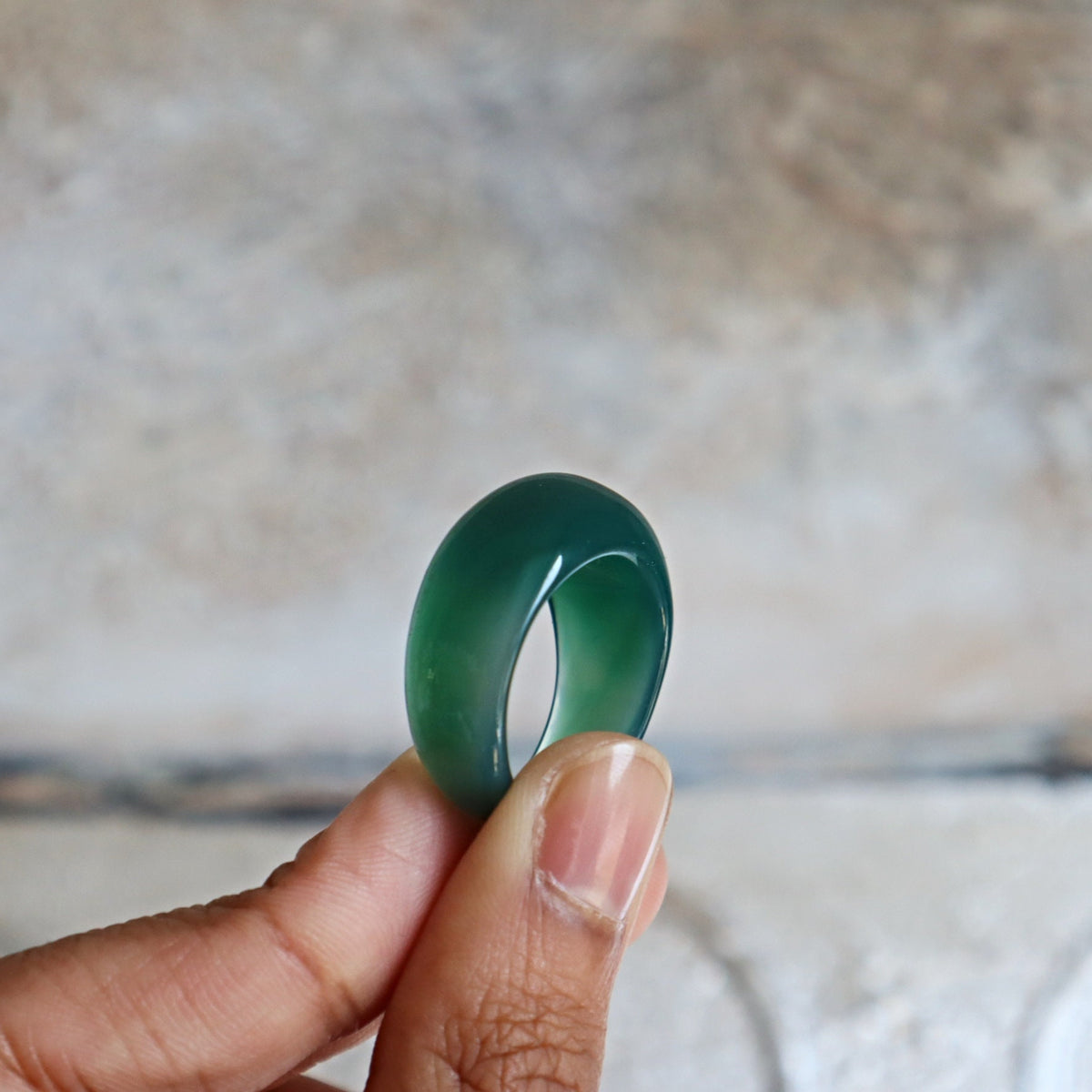 Green Agate Ring