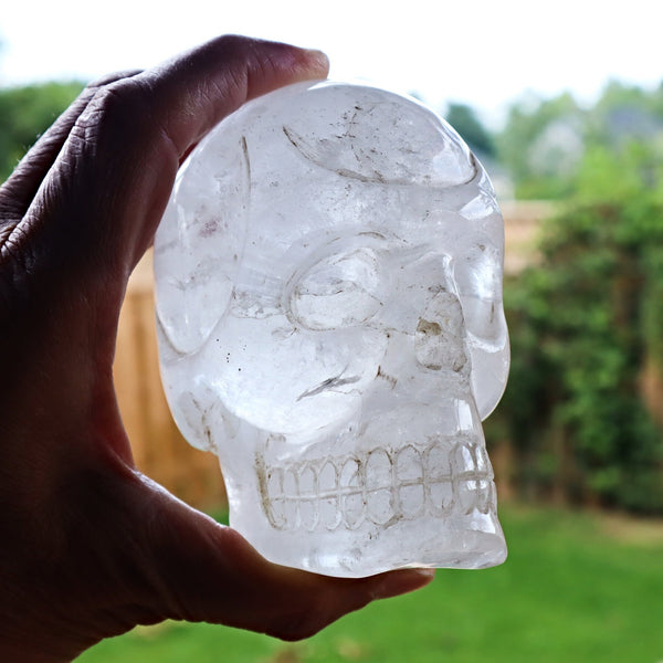 Large Quartz Crystal Skull - Metaphysical Healing and Energy Amplification - 4 inch Large