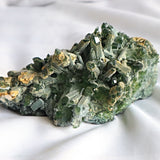 Raw Green Quartz Crystal Cluster Ghost Phantom, G3