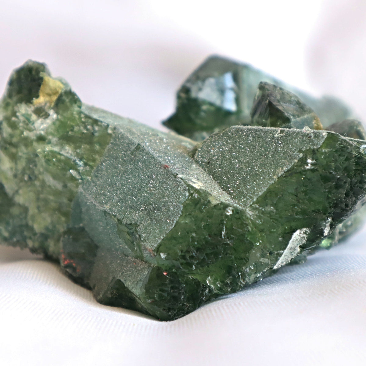 Raw Green Quartz Crystal Cluster Ghost Phantom, G5