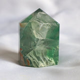 Snowflake Feather Fluorite Tower, Silk Fluorite Obelisk Point, FTF